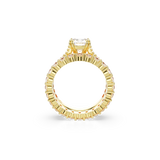 Swarovski Stilla Ring Round Cut White Gold-Tone Plated