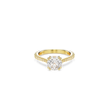 Swarovski Stilla Ring Round Cut White Gold-Tone Plated