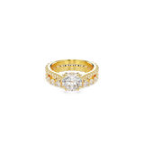 Swarovski Stilla ring Set (2) Round cut White Gold-tone plated