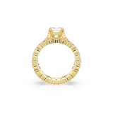 Swarovski Stilla ring Set (2) Round cut White Gold-tone plated