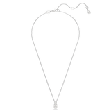 Swarovski Matrix Necklace Pendant Crystal pearl, Round cut, White, Rhodium plated