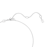 Swarovski Matrix Necklace Pendant Crystal pearl, Round cut, White, Rhodium plated