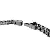 Swarovski Matrix Tennis Bracelet Round Cut Gray Ruthenium Plated