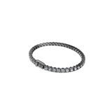 Swarovski Matrix Tennis Bracelet Round Cut Gray Ruthenium Plated