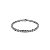 Swarovski Matrix Tennis Bracelet Round Cut Silver Gray Ruthenium Plated
