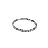 Swarovski Matrix Tennis Bracelet Round Cut Silver Gray Ruthenium Plated