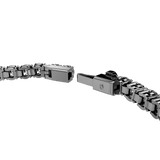 Swarovski Matrix Tennis Bracelet Round Cut Silver Gray Ruthenium Plated