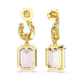 Swarovski Millenia Drop Earrings Octagon Cut Purple Gold-Tone Plated