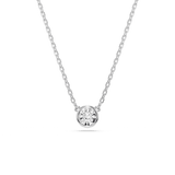 Swarovski Imber necklace pendant Round cut, White, Rhodium plated