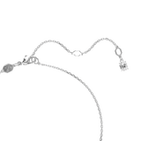 Swarovski Imber necklace pendant Round cut, White, Rhodium plated