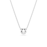 Swarovski Imber necklace pendant Round cut, White, Rhodium plated