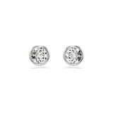 Swarovski Imber stud earrings, Round cut, White, Rhodium plated