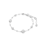 Swarovski Imber Bracelet Round cut, White, Rhodium plated, Medium