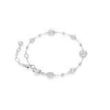 Swarovski Imber Bracelet Round cut, White, Rhodium plated, Medium