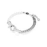 Swarovski Dextera Bracelet Pave, Crystal Pearl, White, Rhodium plated, Medium