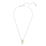 Swarovski Hyperbola pendant, Mixed cuts, White, Mixed metal finish