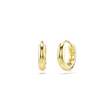 Swarovski Matrix hoop earrings Round cut, White, Rose gold-tone plated