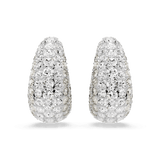 Swarovski Sublima Drop Earrings White, Rhodium plated