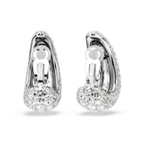 Swarovski Sublima Drop Earrings White, Rhodium plated