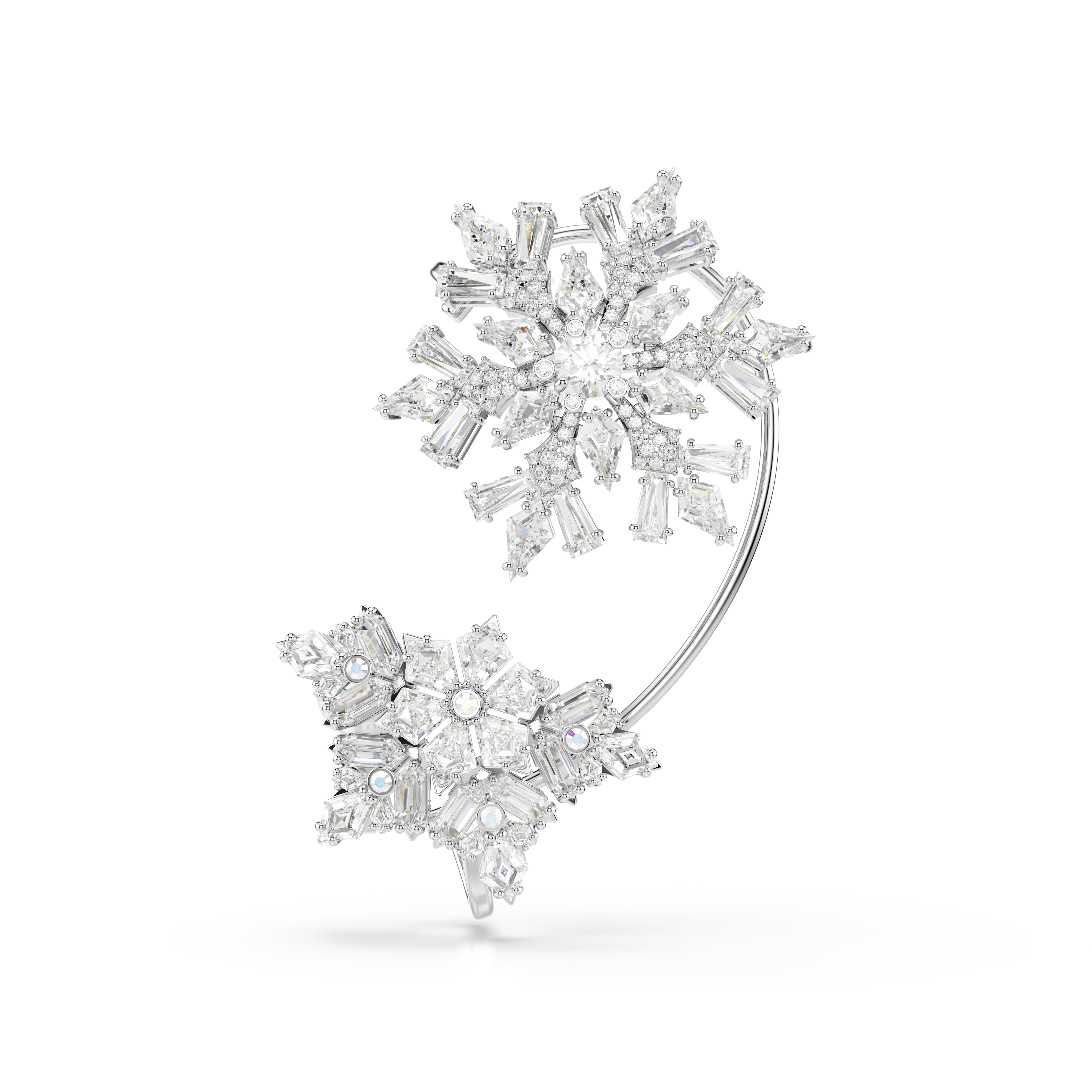 Swarovski Idyllia Ear Cuff Single Mixed Cuts Snowflake White Rhodium Plated | Accessories | Earrings | Fashion Jewellery | New Prices | Women | Women Earrings | Womens Swarovski Idyllia Ear Cuff Single Mixed Cuts Snowflake White Rhodium Plated | Accessories | Earrings | Fashion Jewellery | New Prices | Women | Women Earrings | Womens