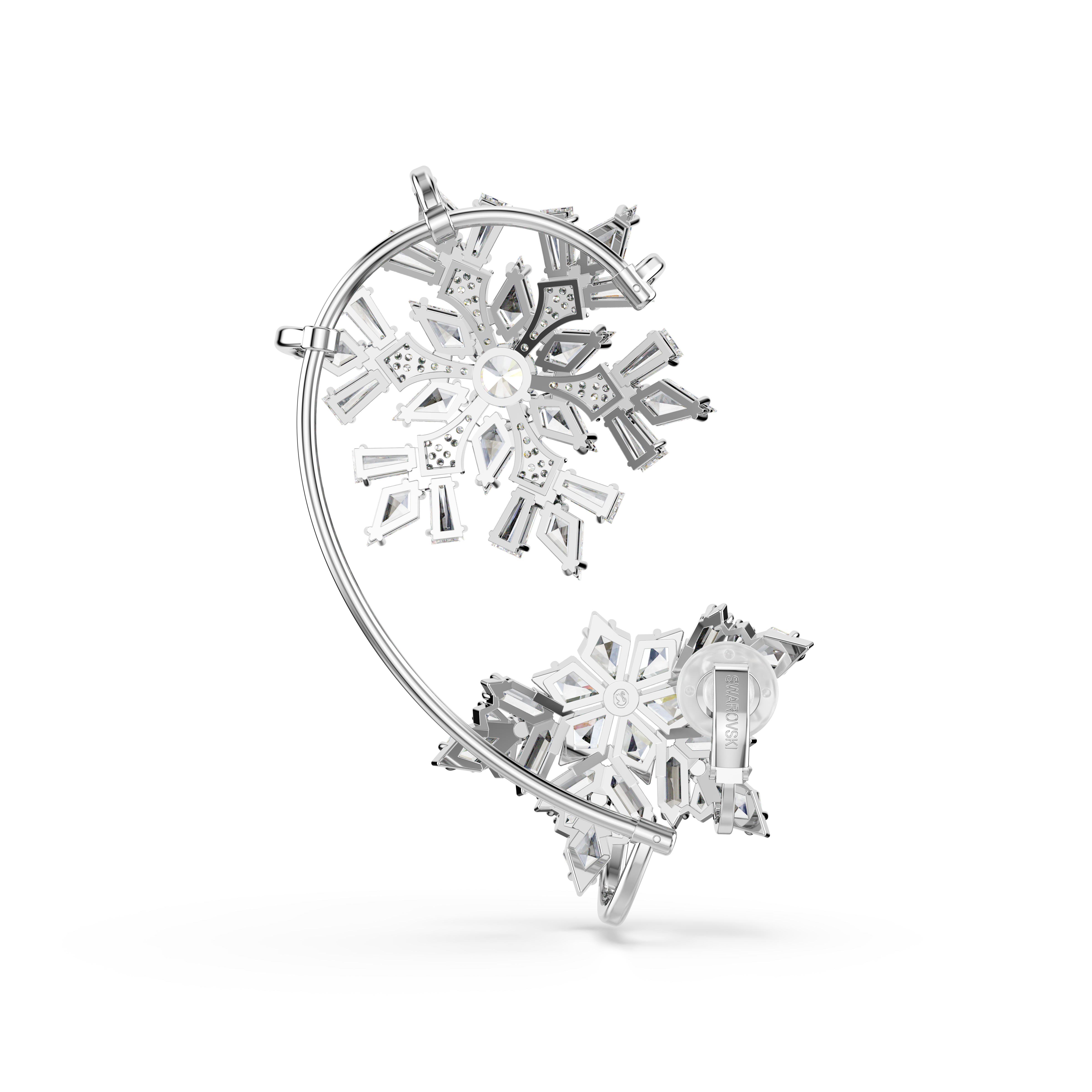 Swarovski Idyllia Ear Cuff Single Mixed Cuts Snowflake White Rhodium Plated | Accessories | Earrings | Fashion Jewellery | New Prices | Women | Women Earrings | Womens Swarovski Idyllia Ear Cuff Single Mixed Cuts Snowflake White Rhodium Plated | Accessories | Earrings | Fashion Jewellery | New Prices | Women | Women Earrings | Womens