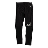 Ein Ghein Kids Leggings Girl's Black with Silver Embroidery Leggings