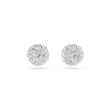 Swarovski Dextera stud earrings, Round cut, Sphere, White, Rhodium plated