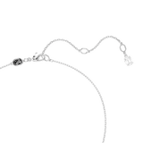 Swarovski Matrix pendant, Mixed cuts, White, Rhodium plated