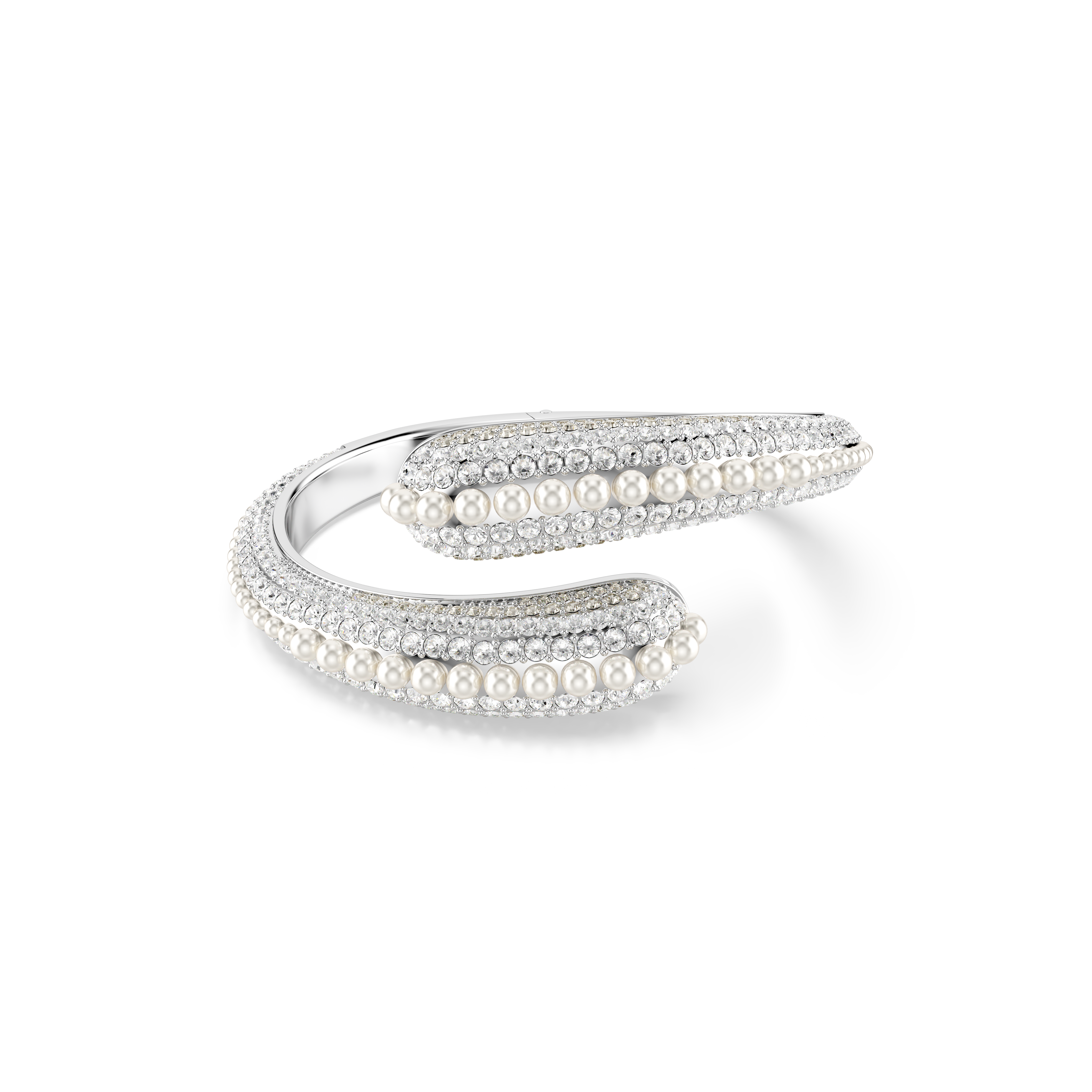 Swarovski Sublima Cuff Crystal Pearl Round Cut White Rhodium Plated | Bangle | Cat-Ladies Bracelet | departure-to-desk | Ladies bracelet | Spring Festival | Women | Womens Swarovski Sublima Cuff Crystal Pearl Round Cut White Rhodium Plated | Bangle | Cat-Ladies Bracelet | departure-to-desk | Ladies bracelet | Spring Festival | Women | Womens
