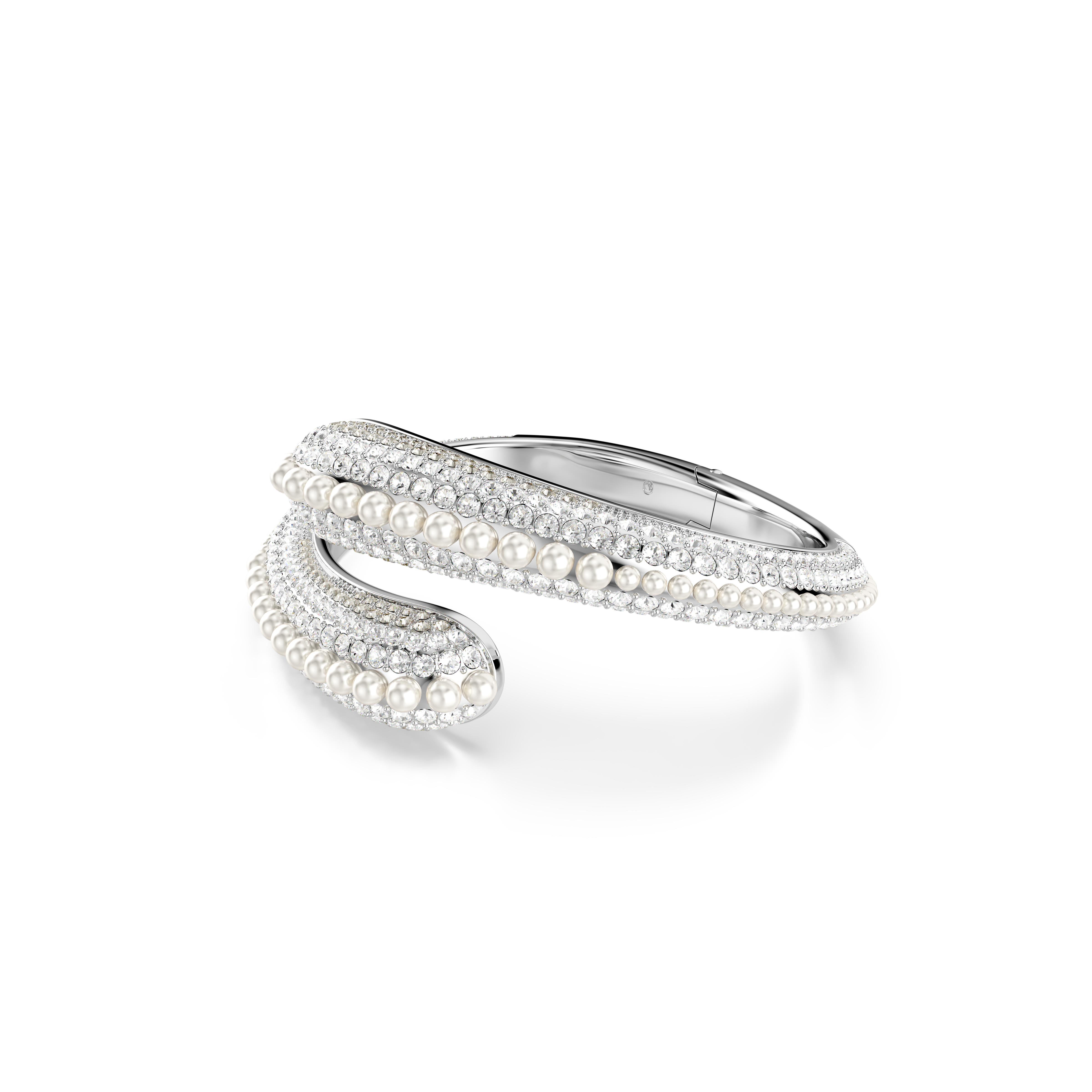 Swarovski Sublima Cuff Crystal Pearl Round Cut White Rhodium Plated | Bangle | Cat-Ladies Bracelet | departure-to-desk | Ladies bracelet | Spring Festival | Women | Womens Swarovski Sublima Cuff Crystal Pearl Round Cut White Rhodium Plated | Bangle | Cat-Ladies Bracelet | departure-to-desk | Ladies bracelet | Spring Festival | Women | Womens