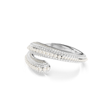 Swarovski Sublima Cuff Crystal Pearl Round Cut White Rhodium Plated