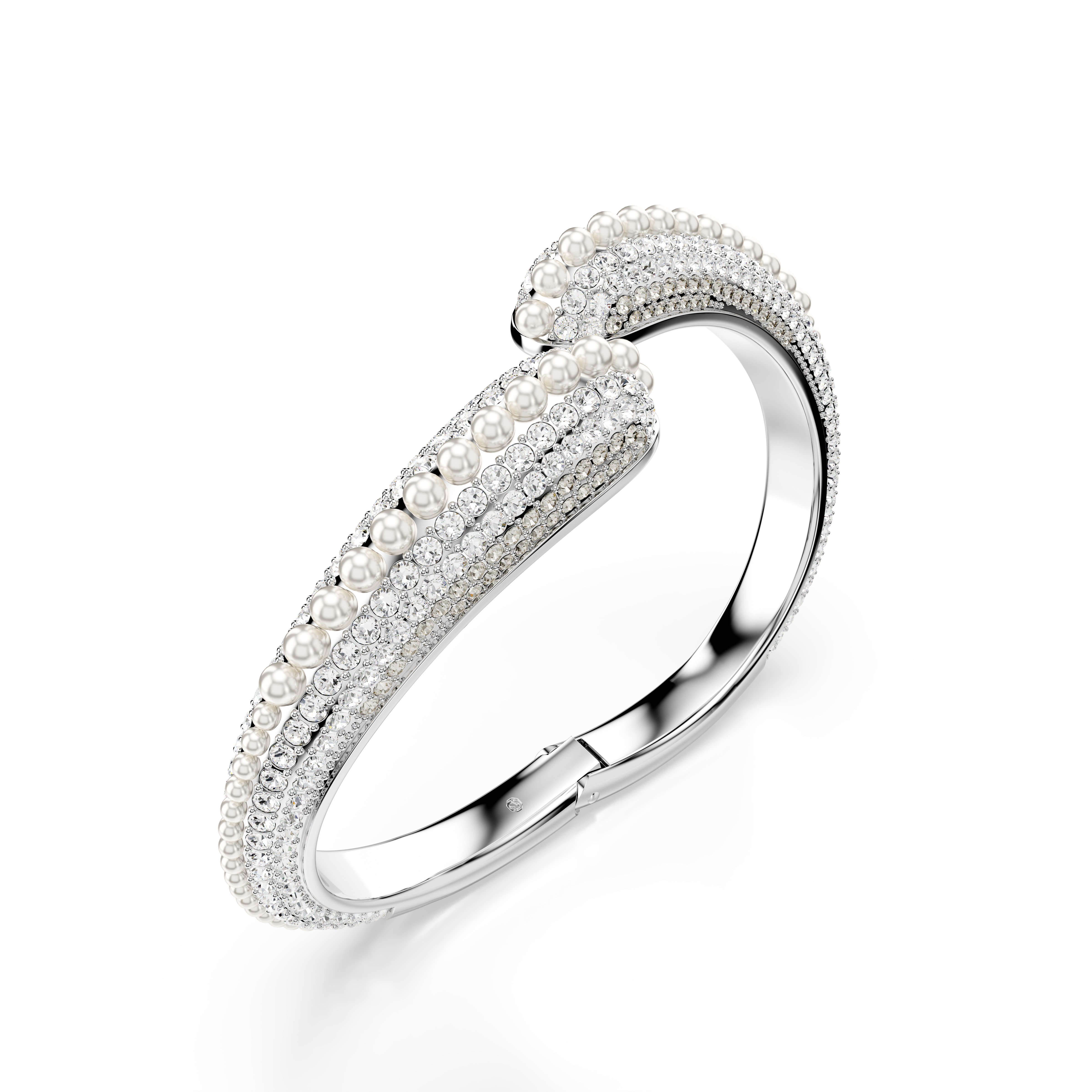 Swarovski Sublima Cuff Crystal Pearl Round Cut White Rhodium Plated | Bangle | Cat-Ladies Bracelet | departure-to-desk | Ladies bracelet | Spring Festival | Women | Womens Swarovski Sublima Cuff Crystal Pearl Round Cut White Rhodium Plated | Bangle | Cat-Ladies Bracelet | departure-to-desk | Ladies bracelet | Spring Festival | Women | Womens