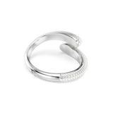 Swarovski Sublima Cuff Crystal Pearl Round Cut White Rhodium Plated
