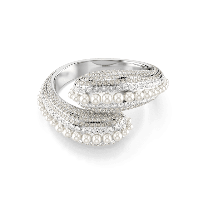 Swarovski Sublima Cuff Statement, Crystal Pearl, Round cut, White, Rhodium plated, Small | Braceletes | Fashion Jewellery | FYFL | Ladies bracelet | New Prices | Women | Womens Swarovski Sublima Cuff Statement, Crystal Pearl, Round cut, White, Rhodium plated, Small | Braceletes | Fashion Jewellery | FYFL | Ladies bracelet | New Prices | Women | Womens