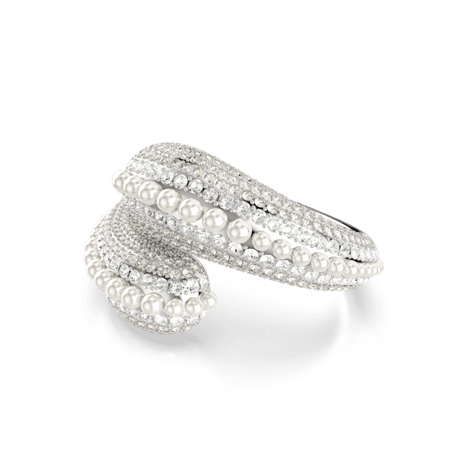 Swarovski Sublima Cuff Statement, Crystal Pearl, Round cut, White, Rhodium plated, Small | Braceletes | Fashion Jewellery | FYFL | Ladies bracelet | New Prices | Women | Womens Swarovski Sublima Cuff Statement, Crystal Pearl, Round cut, White, Rhodium plated, Small | Braceletes | Fashion Jewellery | FYFL | Ladies bracelet | New Prices | Women | Womens