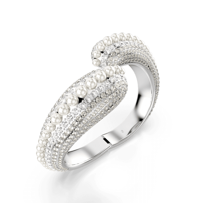 Swarovski Sublima Cuff Statement, Crystal Pearl, Round cut, White, Rhodium plated, Small | Braceletes | Fashion Jewellery | FYFL | Ladies bracelet | New Prices | Women | Womens Swarovski Sublima Cuff Statement, Crystal Pearl, Round cut, White, Rhodium plated, Small | Braceletes | Fashion Jewellery | FYFL | Ladies bracelet | New Prices | Women | Womens