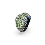 Swarovski Sublima Cocktail Ring Round cut, Multicolored, Ruthenium plated