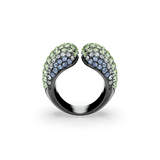 Swarovski Sublima Cocktail Ring Round cut, Multicolored, Ruthenium plated