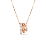 Swarovski Hyperbola pendant, Mixed cuts, White, Rose gold-tone plated