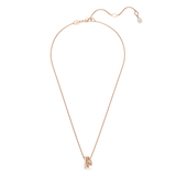 Swarovski Hyperbola pendant, Mixed cuts, White, Rose gold-tone plated
