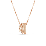 Swarovski Hyperbola pendant, Mixed cuts, White, Rose gold-tone plated