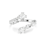 Swarovski Matrix Bangle Mixed Cuts White, Medium, Rhodium Plated