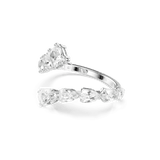 Swarovski Matrix Bangle Mixed Cuts White, Medium, Rhodium Plated