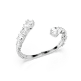 Swarovski Matrix Bangle Mixed Cuts White, Medium, Rhodium Plated