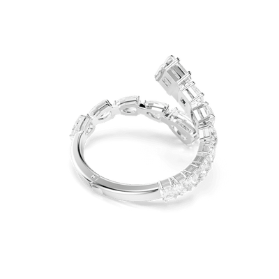 Swarovski Matrix Bangle Mixed Cuts White, Medium, Rhodium Plated