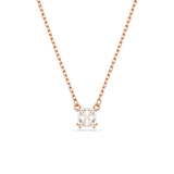 Swarovski Stilla necklace pendant Square cut, White, Rose gold-tone plated