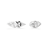 Swarovski Lucent Stud Earrings Pave, Spike, White, Rhodium plated