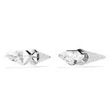 Swarovski Lucent Stud Earrings Pave, Spike, White, Rhodium plated