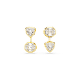 Swarovski Imber Earring Jackets Asymmetrical Design Mixed Cuts White Gold-Tone Plated