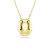 Swarovski Chroma pendant Octagon cut Green Gold-tone plated